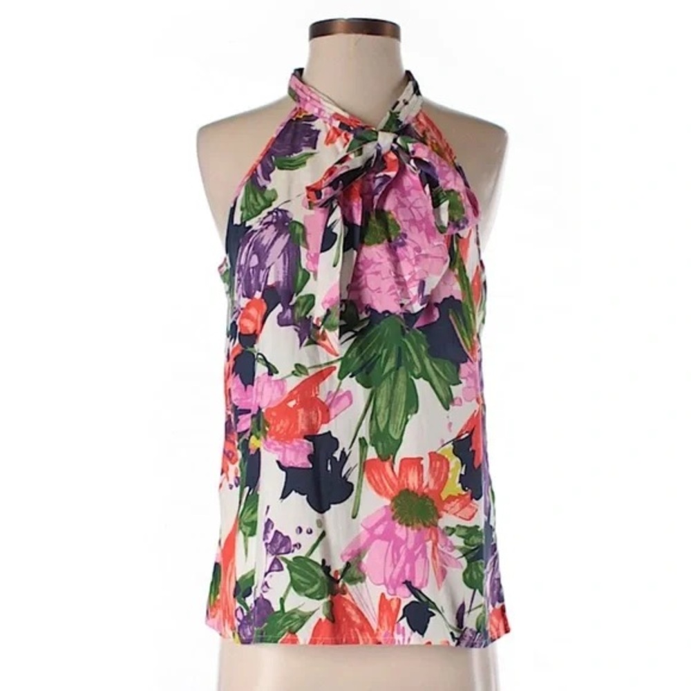 J. Crew floral silk top